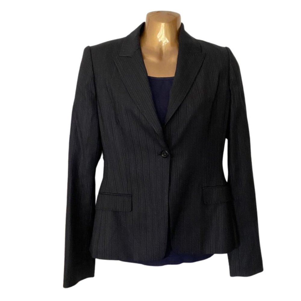 Elie Tahari Wool Pin Stripe Casual Business Suit | Designer Business Wear